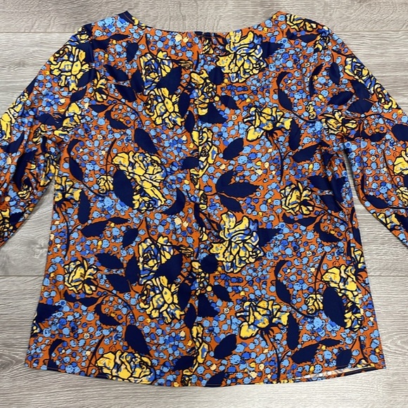 NWOT G.I.L.I. Got It Love It Long Sleeve Floral Bell Sleeve Blouse 8 - Picture 13 of 16